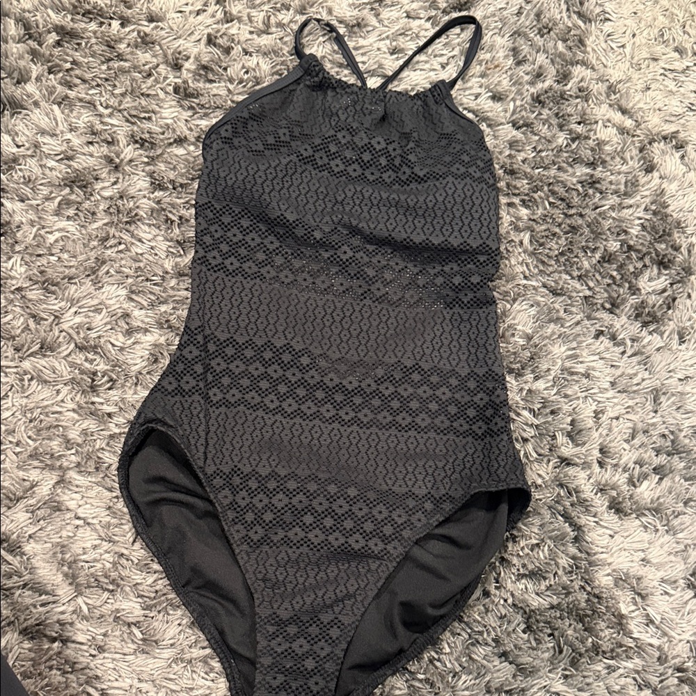 Time and Tru Black One Piece Swimsuit